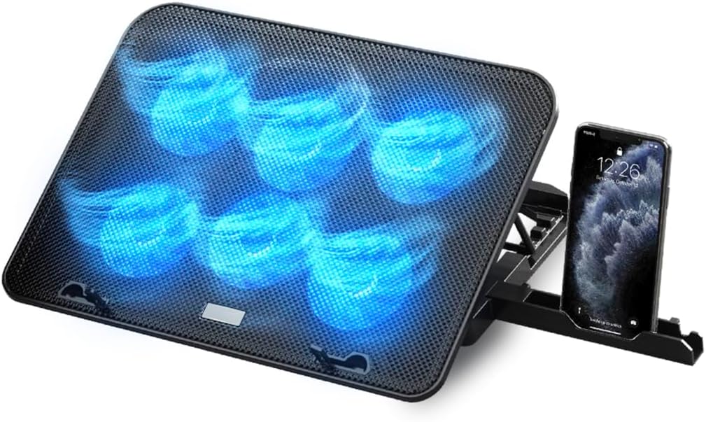 Lancement du NK Portable Cooling Base : Ventilateur pour ordinateurs portables de 12 à 17 pouces avec 6 ventilateurs silencieux.
