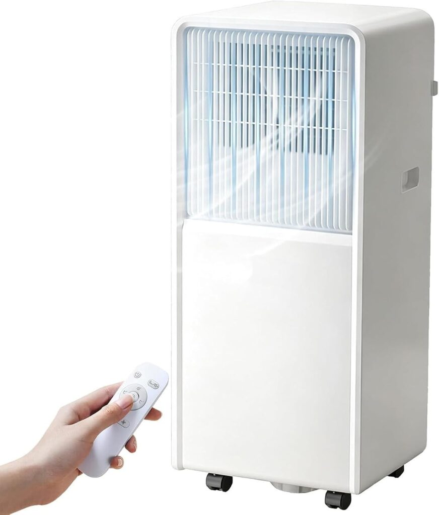 Climatiseur mobile 14000 BTU réversible, adapté pour des pièces jusqu’à 35 m².