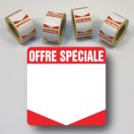 Roll of 500 Self-Adhesive Glossy Labels 35 x 35 mm Disponibles en Offre Spéciale