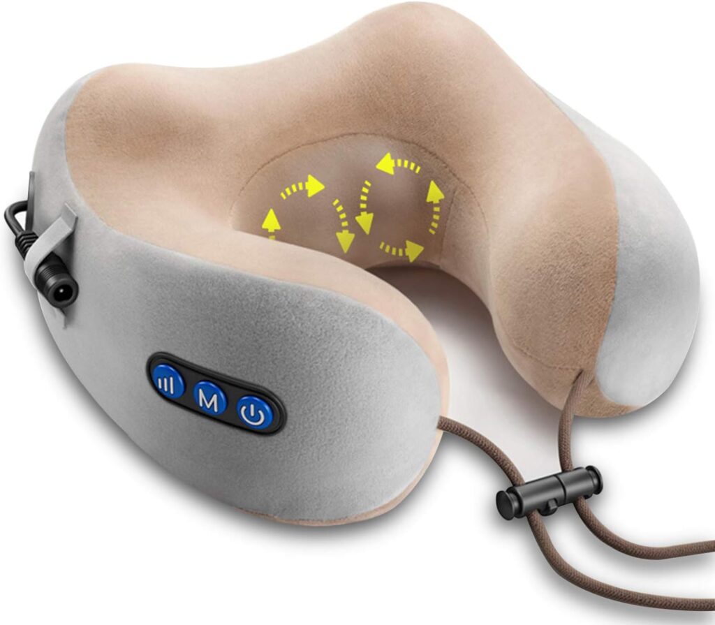 Pillow de massage U en forme de cou Ergocar pour soulager les douleurs cervicales au bureau et en voiture