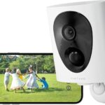 Caméra de Surveillance Extérieure WiFi 2K avec Détecteur de Mouvement et Vision Nocturne