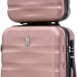 Cabin Suitcase CELIMS 55 x 35 x 25 cm : bagages cabine légers en ABS, 10 kg, avec 8 roues et cadenas
