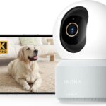 Caméra de surveillance Anona 4K connectée : détection AI et suivi automatique en intérieur.