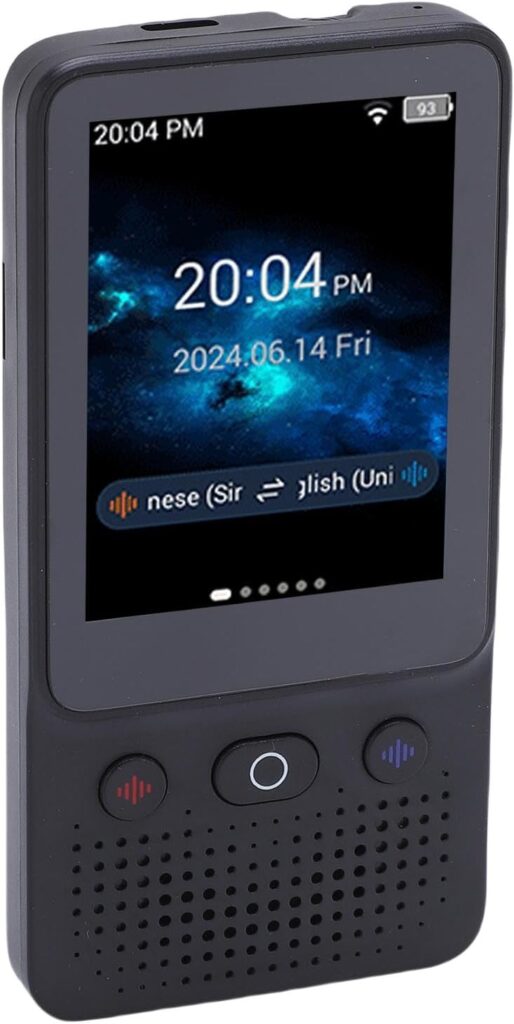 Appareil de traduction intelligent portable : 138 langues, WiFi et Bluetooth intégrés.