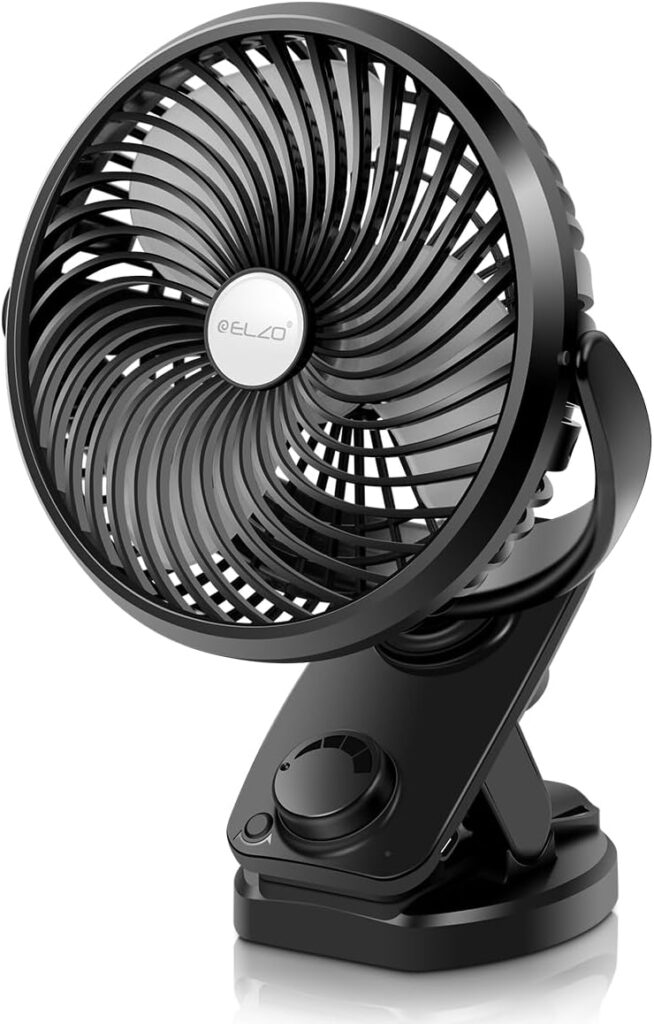 ELZO présente un ventilateur USB silencieux rechargeable de 5000mAh pour un usage nomade efficace.