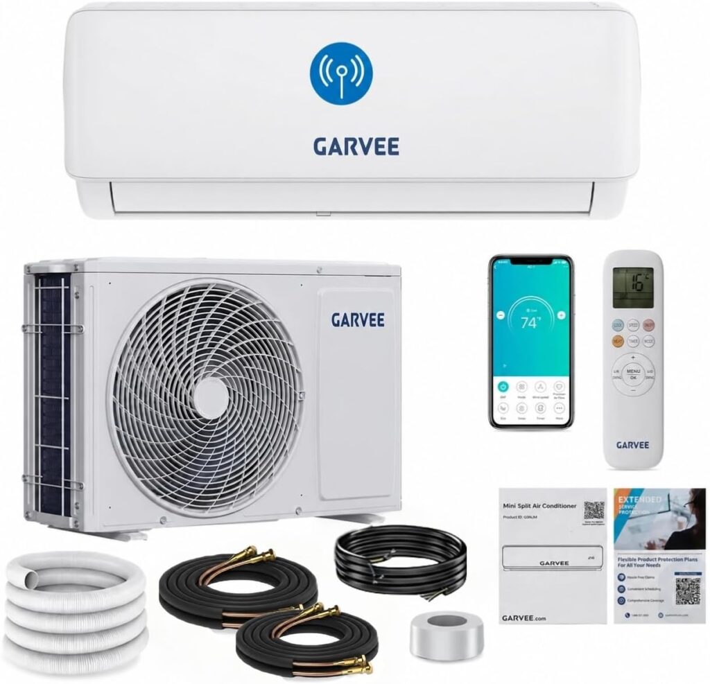 Climatiseur split 12000 BTU avec déshumidification et contrôle à distance, R32, classe A++