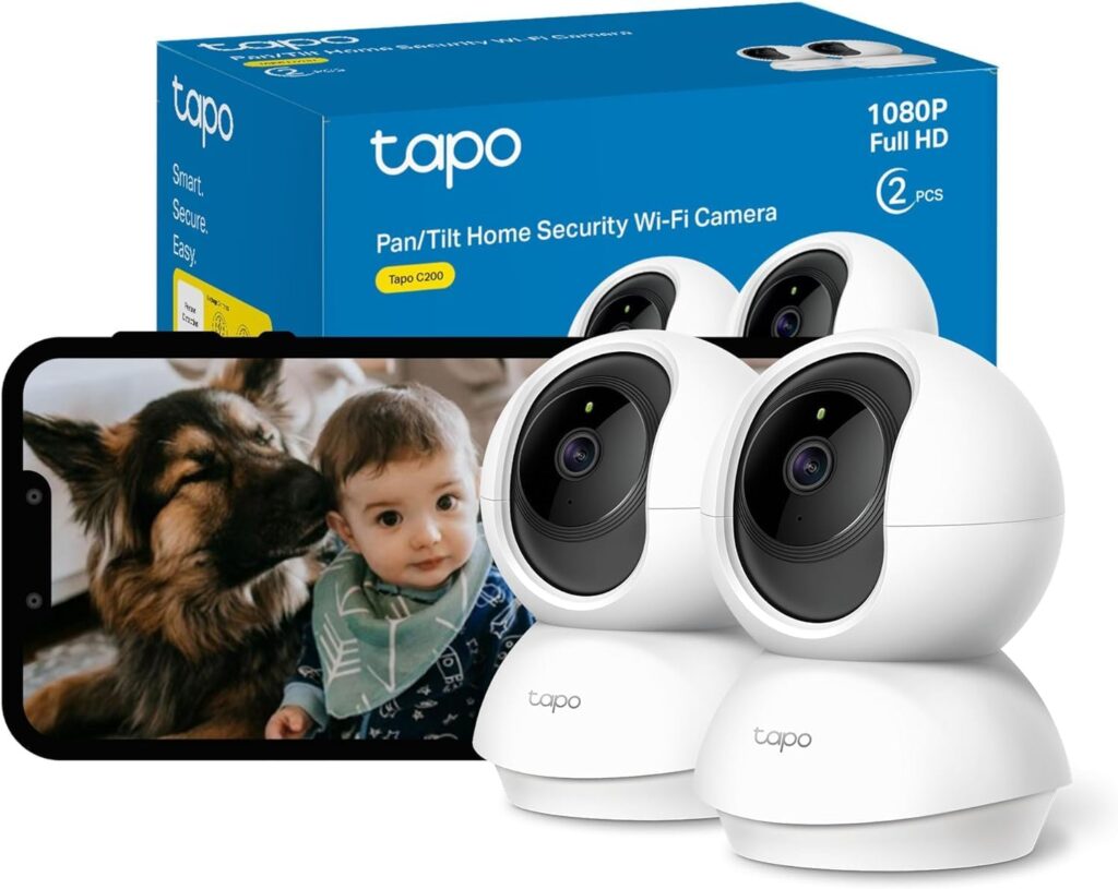 Lancement de la caméra Tapo C200P2 1080P : surveillance intérieure à 360° en pack de deux.