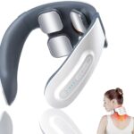 Massager cervical électrique à 6 modes et 18 niveaux d&rsquo;intensité pour un usage au bureau.
