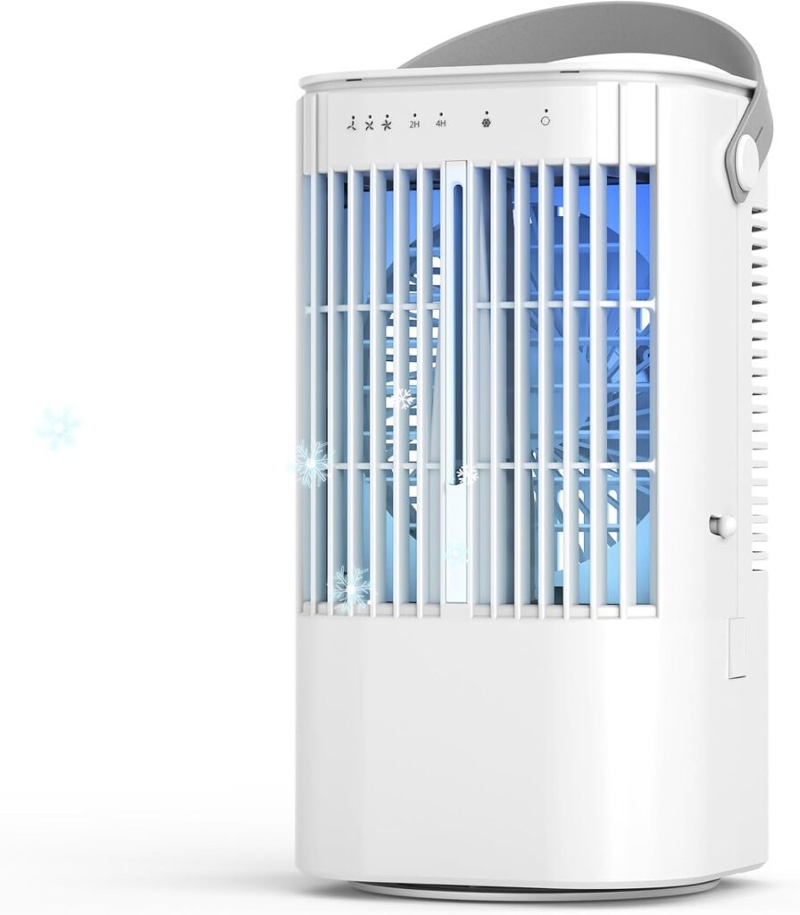 Unité de rafraîchissement portable avec réservoir de 900 ml, modes d’atomisation et oscillation à 90°
