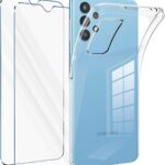Vauki présente une coque transparente et protection en verre pour Samsung Galaxy A32 5G.