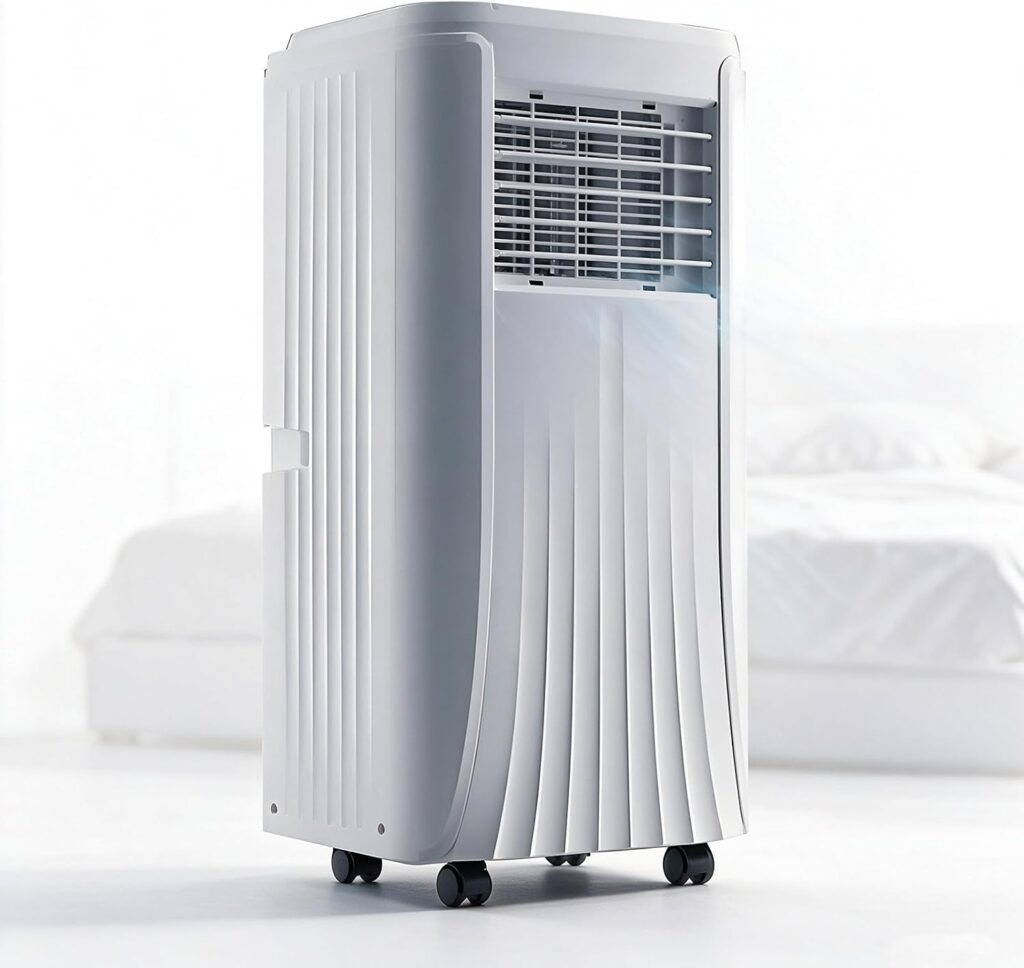 Climatiseur mobile 12000 BTU : efficacité énergétique et contrôle à distance inclus.