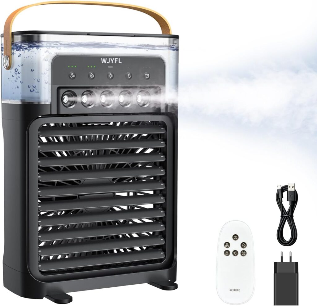 Dispositif de diffusion d’air frais avec télécommande et 5 buses, 700 ml, 38 dB.