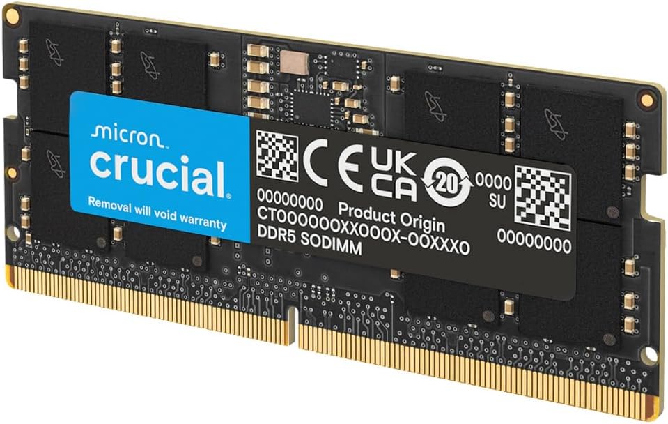 Crucial annonce son kit de RAM DDR5 64 Go SODIMM 5600MHz pour ordinateurs portables et mini-PC