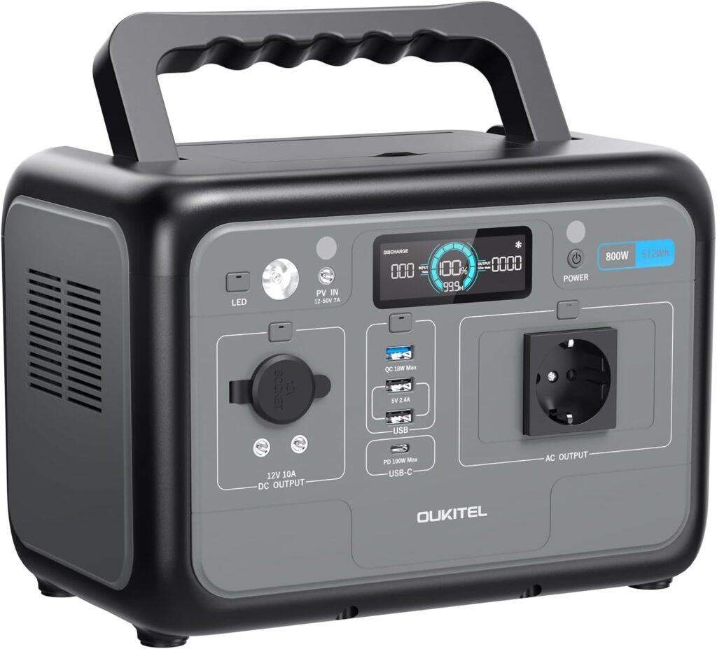 P800 : Station électrique portable de 800W avec batterie LiFePO4 et recharge rapide pour camping