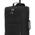 Approbation du bagage à main Valencia Collection Cabin de 55 cm, 42 L, noir pour les voyages.