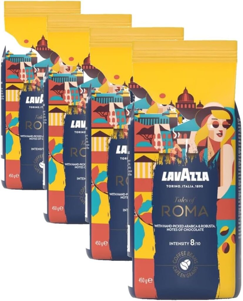 Lavazza lance un café en grains de 450g avec notes de noisette et chocolat noir, intensité 8/10.