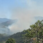 Incendie au pont de Noceta à Venaco : 5 hectares brûlés, deux routes bloquées