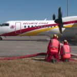 Les pompiers de l&rsquo;aéroport de Méaulte chargent les bombardiers d&rsquo;eau moteur tournant