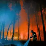 Incendie dans les Landes atteint 1 100 hectares, aucune habitation touchée.