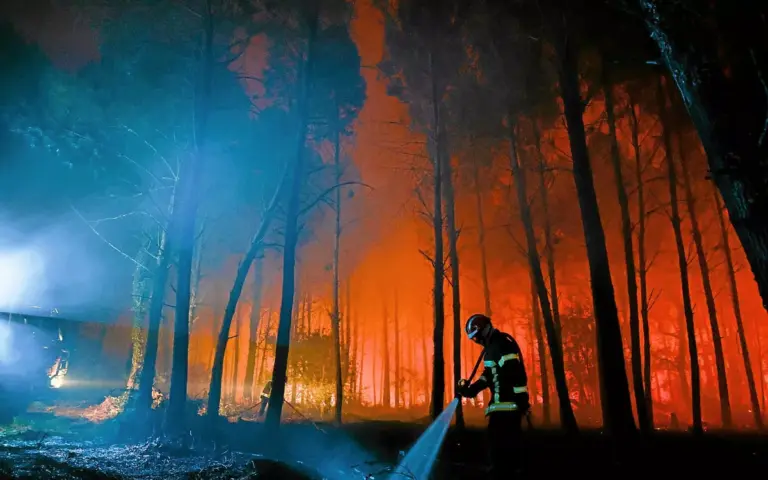 Incendie dans les Landes atteint 1 100 hectares, aucune habitation touchée.