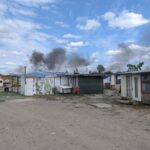 Incendie dans un camp de Roms à l&rsquo;est de Nantes, circulation interrompue.