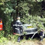 Accident de voiture : deux jeunes hospitalisés après une sortie de route.