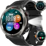 Montre connectée militaire : 1,45&Prime;, Bluetooth, IP68, 120+ modes sportifs, 960 mAh.