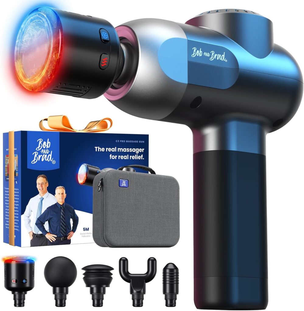 Bob and Brad C2 Pro : Pistolet de massage avec tête chauffante pour la récupération musculaire