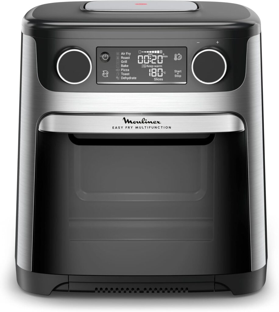 Moulinex Easy Fry Fryer propose 9 programmes pour cuisiner sans huile des repas pour 4 à 6 personnes.