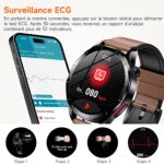 Nouvelle montre connectée pour hommes : ECG, fréquence cardiaque et pression artérielle intégrés.