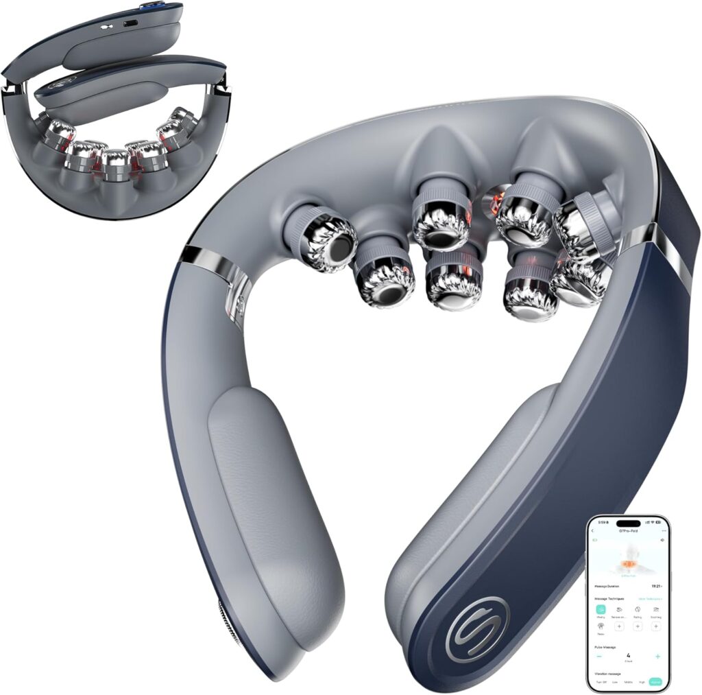 Massager cervical SKG G7PRO-FOLD : soulagement des douleurs avec fonction chaleur et vibrations