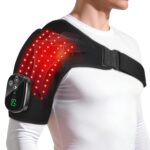 Coussin massant chauffant sans fil : 6 niveaux de chaleur et modes de vibration disponibles.