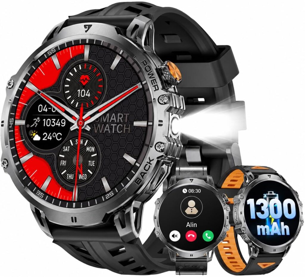 LIGE Men’s Smart Watch : écran de 1,85 pouce, 110+ modes sportifs, étanchéité IP68.