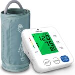 Moniteur de pression artérielle automatique avec écran rétroéclairé pour un usage domestique, capacité de mémoire de 2 utilisateurs.