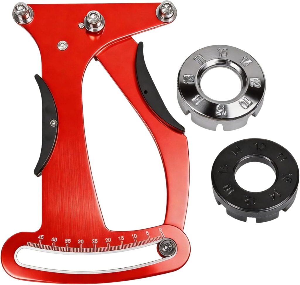 Dispositif de mesure de pression artérielle et de tension à rayons de vélo avec clés fournies.