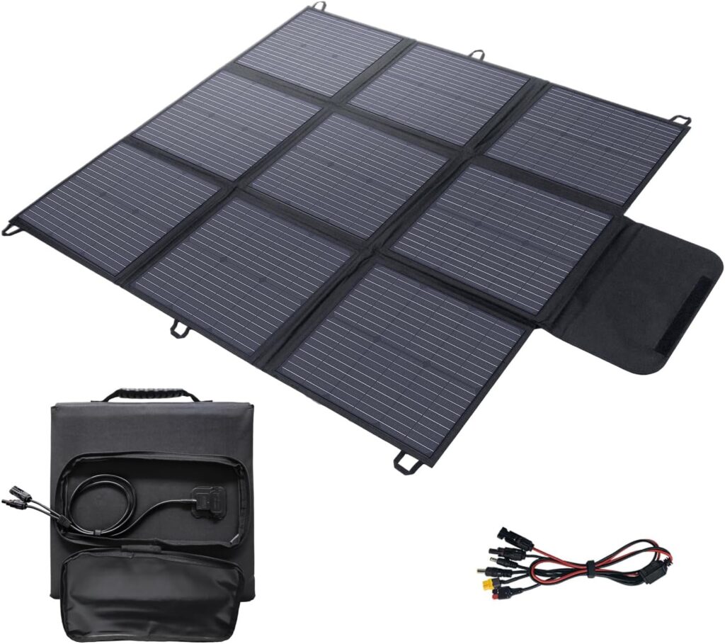 Panneau solaire pliable 200 W : efficacité de conversion de 22 % pour le camping et l’extérieur.