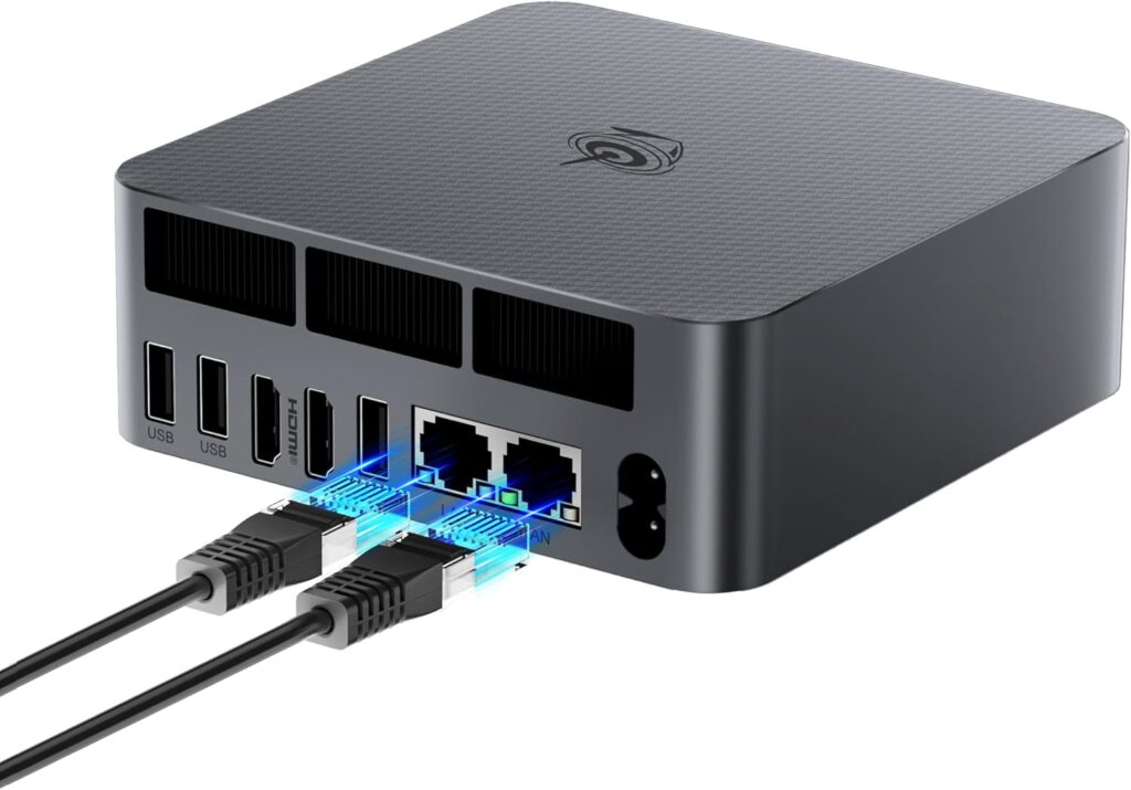 Beelink EQR7 Mini PC avec Ryzen 7735U et 24GB de RAM, équipé de connexions avancées