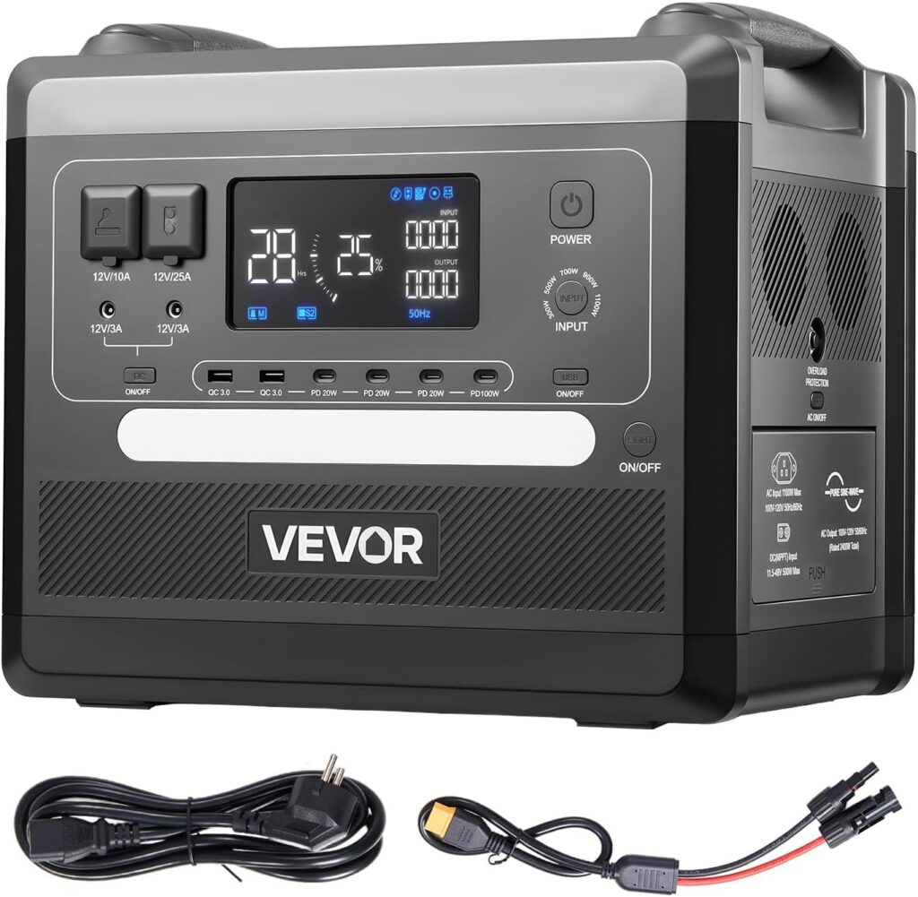 VEVOR dévoile une station électrique portable de 2160Wh pour camping et véhicules de loisirs.