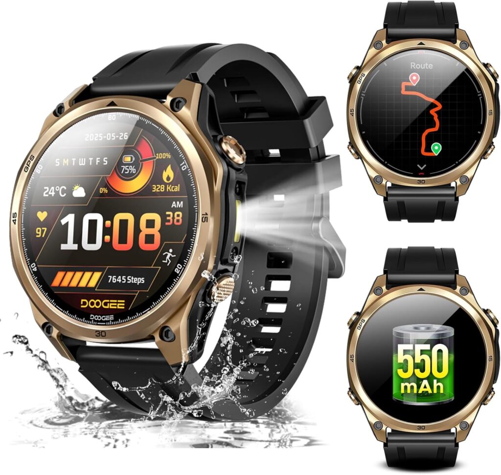 Anywise W1 : Montre connectée avec GPS, 5ATM, 170+ modes sportifs, batterie 18 jours