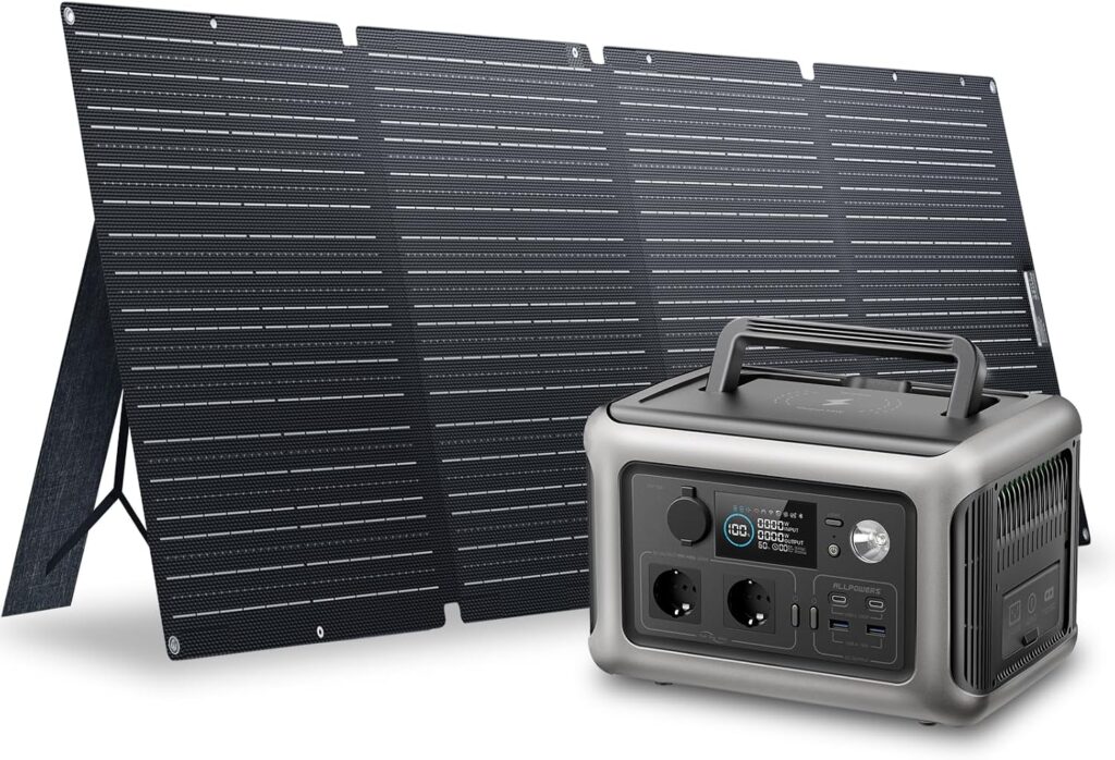 ALLPOWERS R600 : Générateur solaire 299Wh avec panneaux pliables de 200W, étanche IP66