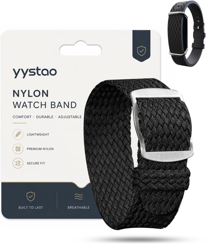 Remplacement de la sangle en nylon pour le moniteur de pression artérielle Hilo 24/7 en noir