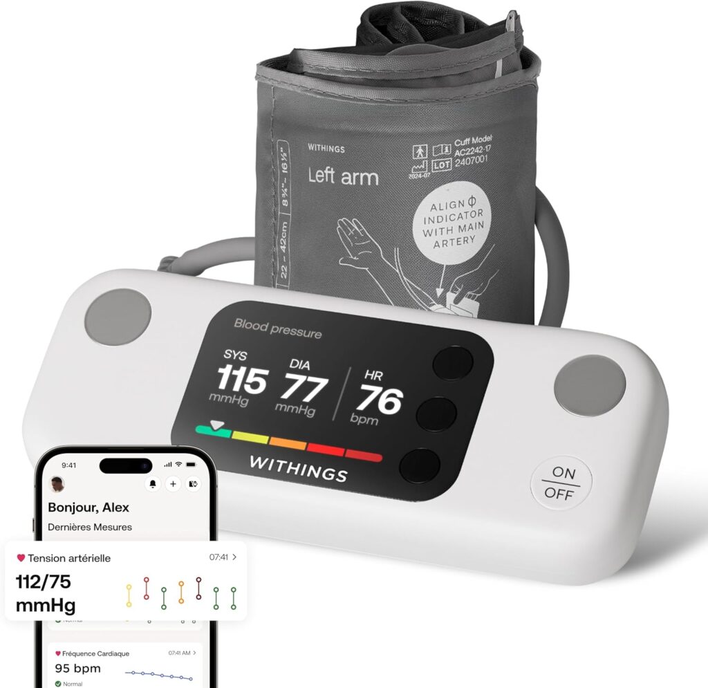 Withings BPM Vision : Moniteur de pression artérielle connecté avec ECG et technologie Wi-Fi.