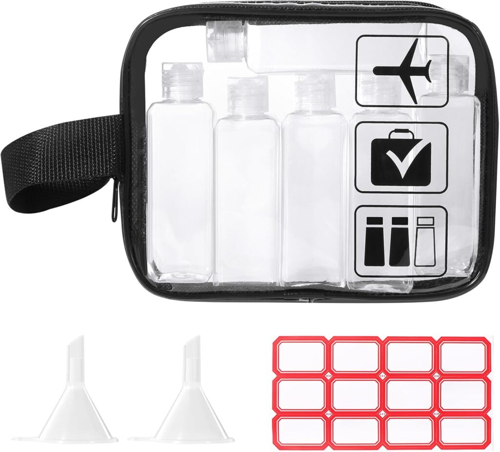 Diboniur Aeroplane Travel Kit : 6 flacons vides de 100 ml pour voyages en cabine et hôtels.