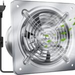 Extracteur d&rsquo;air 150mm à 525m³/h avec clapet anti-retour, idéal pour salles de bains et cuisines.