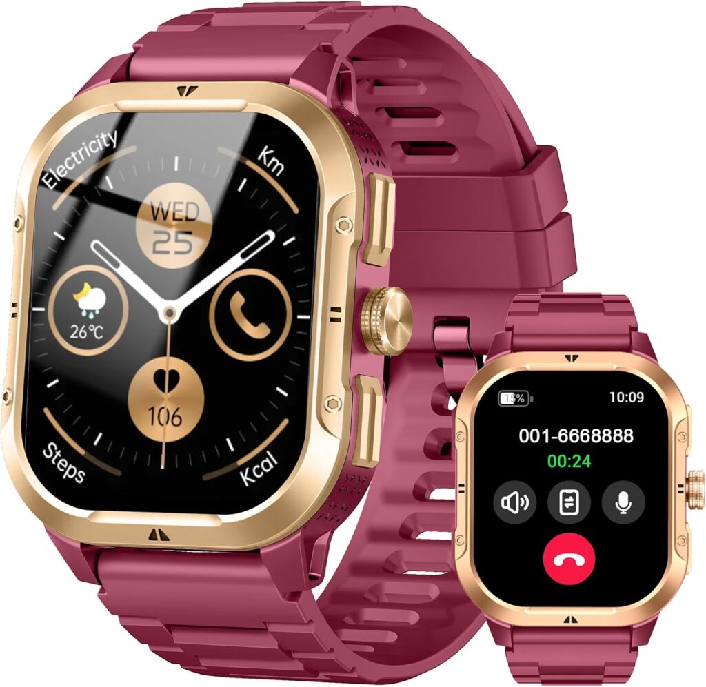 Lancement de la montre connectée Jugeman avec GPS intégré pour un usage militaire en rouge.