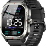 Jugeman Military Smart Watch : GPS intégré, suivi santé et 110+ sports, étanchéité IP68.