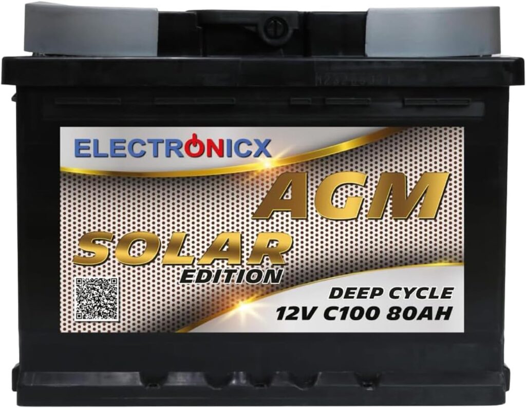 AGM Solar Battery 12 V 80Ah : Solution de stockage d’énergie pour véhicules et systèmes solaires autonomes
