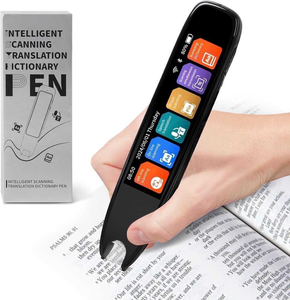 Panthem Scan : stylo de traduction en temps réel pour 142 langues, facilitant l’apprentissage.