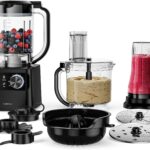 Klarstein Velaire : Robot culinaire multifonction 1200 W avec blender et accessoires.