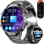 Lige Men’s Smart Watch : écran HD 1,85″, capteur de rythme cardiaque, 110 modes sportifs.